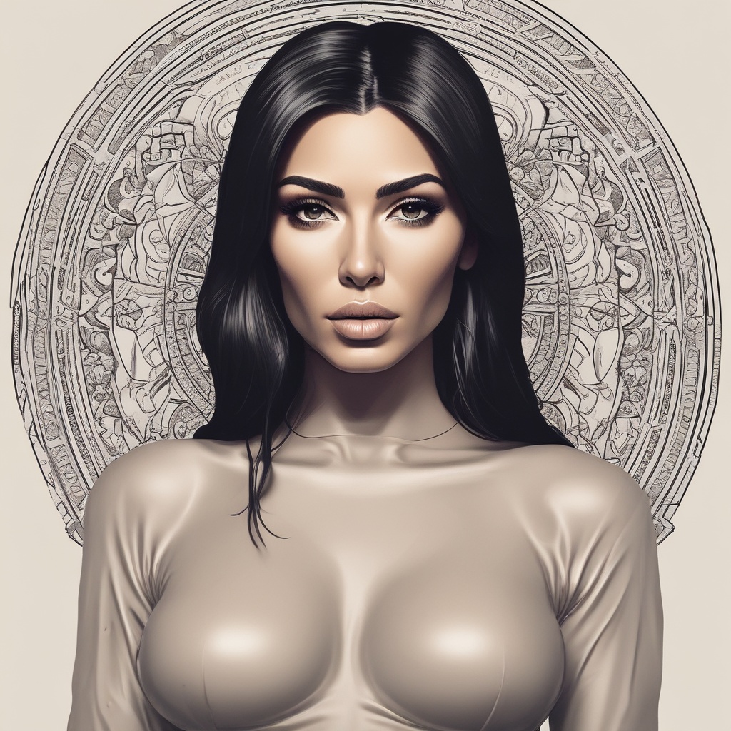 Artistic representation of Kim Kardashian